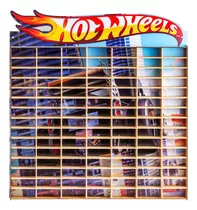 Porta Hot Wheels P/105 Carrinho Mdf Adesivo Estante Parede 