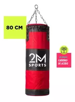 Bolsa Boxeo 90 Cm Cordura Reforzada Profesional Box Gym Rojo