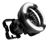 Farol Led Portátil Gadnic Con Ventilador Para Camping Color Negro