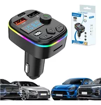 Transmisor Fm Receptor Qc3.4 Bt5.0 Manos Libres Rgb Auto Pd