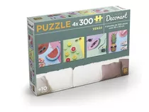 Puzzle 4 X 300 Peças Decorart Verão Grow