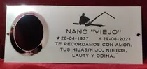 Placa Recordatoria Cementerio 25x12 Pescador + Foto Exterior