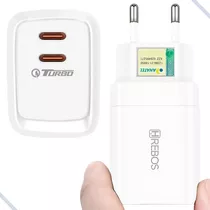 Carregador Celular Premium Fonte Turbo 2 Saídas Usb-c Pd 30w