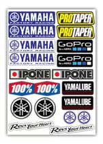 Calcos Stickers Yamaha /cascos Motos Termos Impreso/laminado