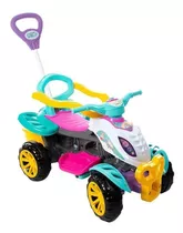 Carrinho De Passeio Infantil Empurrrador Pedal Colorido