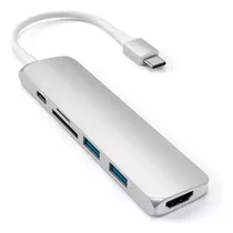 Adaptador Satechi V2 Multipuerto Usb C Hdmi 4k Blanco Ct