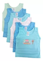 Kit 6 Camisetas Regata De  Bebê Little Baby 300 P Ao G