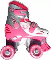 Patines Artisticos Botas Extensibles Rosa 4 Ruedas Rollers