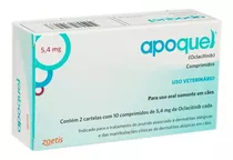 Apoquel 5,4mg Remédio Para Dermatite Canina C/20 Comprimidos