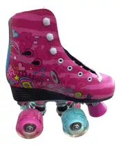 Patines Rosado, Con Luces Led (4 De Patines) 30,32,34,36