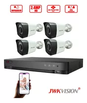 Kit 4 Camaras Bullet 2.4mp 1080p Para Exterior Interior Jwk