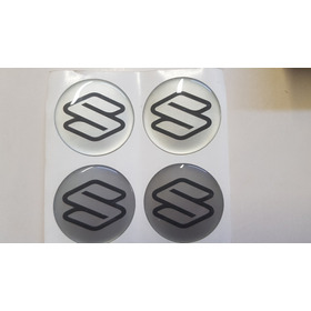 (kit X4)logos Domes Calcos Stickers Suzuki 49mm