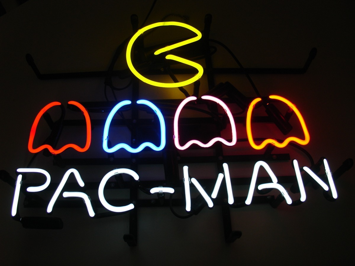 neon pac man Único