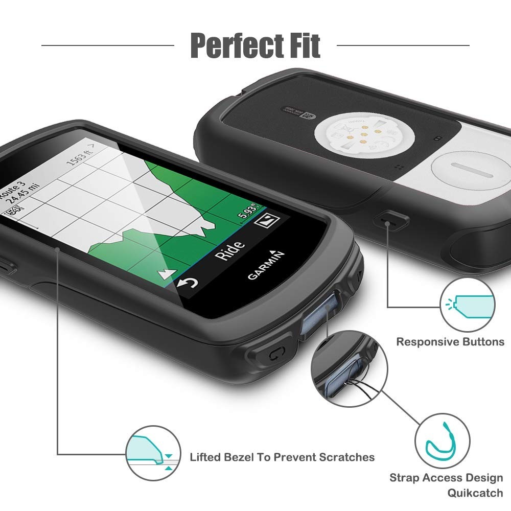 foto-kontor Funda para Garmin Edge 1030 Protectora Silicona Carcasa protecci/ón Negra