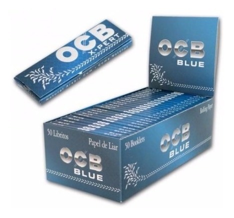 2500 papers 1 box OCB X-PERT Blue ultra thin rolling paper