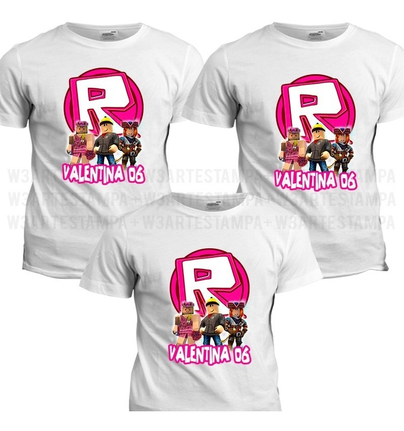 1 Camiseta Roblox Com Seu Nome Game Personalizado Jogo Blusa R