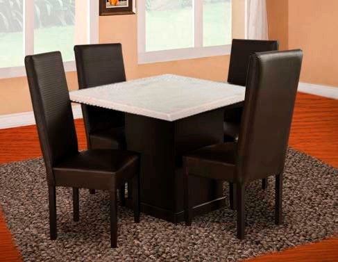 1 mesa de madera con cub. de marmol para comedor de 4 per ...