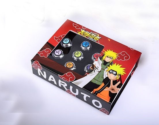 10 Anillos Akatsuki Collar Naruto Shippuden Envio 10 Anillos Akatsuki Collar Naruto Shippuden Envio