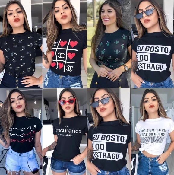 camisetas femininas atacado