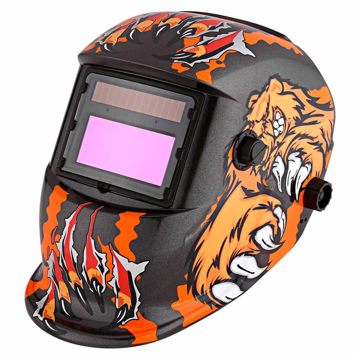 Casco de Soldadura oscurecimiento autom/ático de energ/ía Solar con sensores samrt Ventana Grande de 100 mm x 93 mm LTXDJ m/áscara de Soldadura