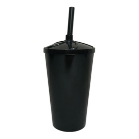 10 Vasos Twister 500ml De Acrilico Negro Opaco
