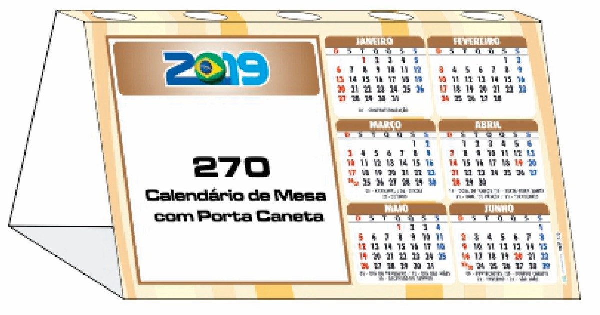 Molde calendario 2019 de mesa: descarga e imprime Molde calendario 2019 de mesa: descarga e imprime