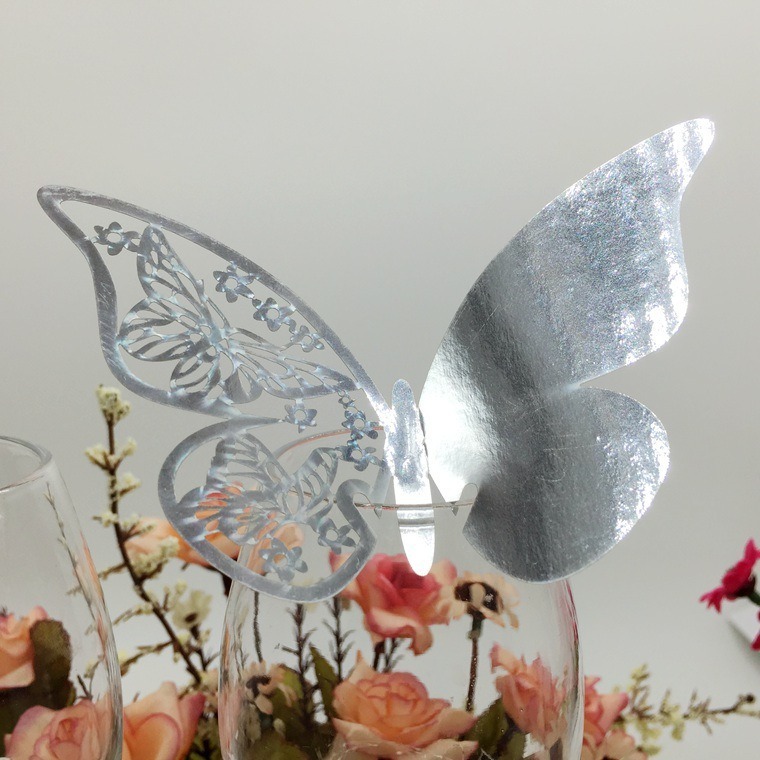 100 Mariposas De Papel Decoración Copas Vasos Envío Gratis - $ 349.00