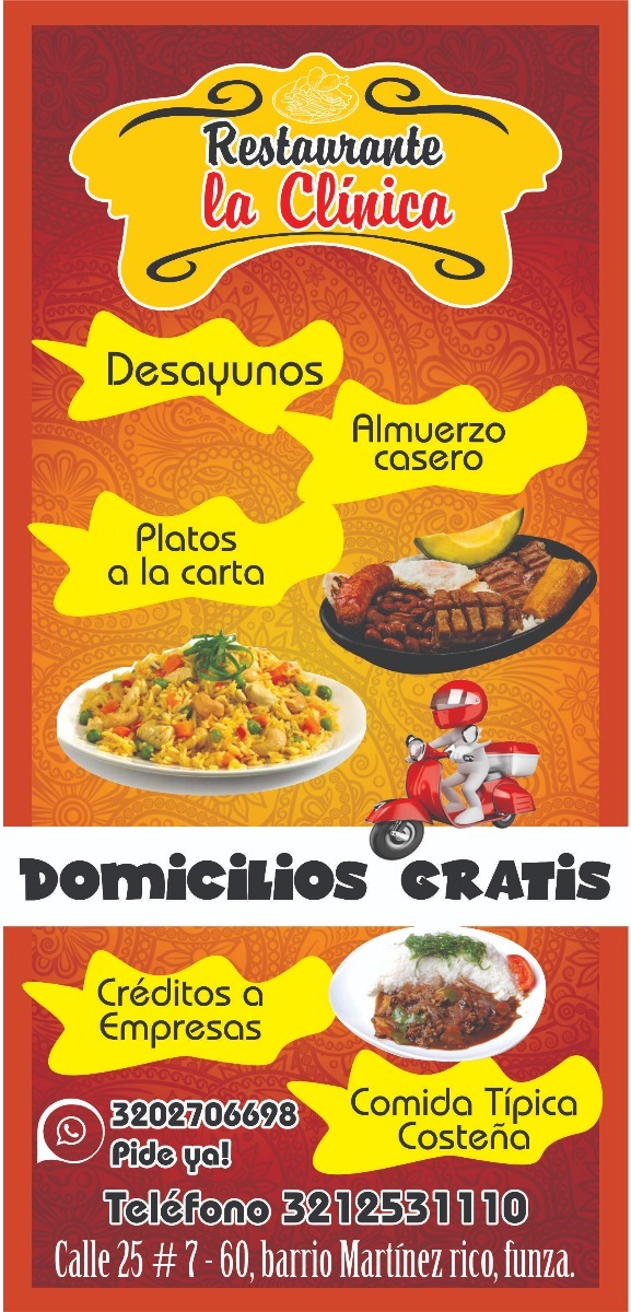 Volantes de comida para editar gratis