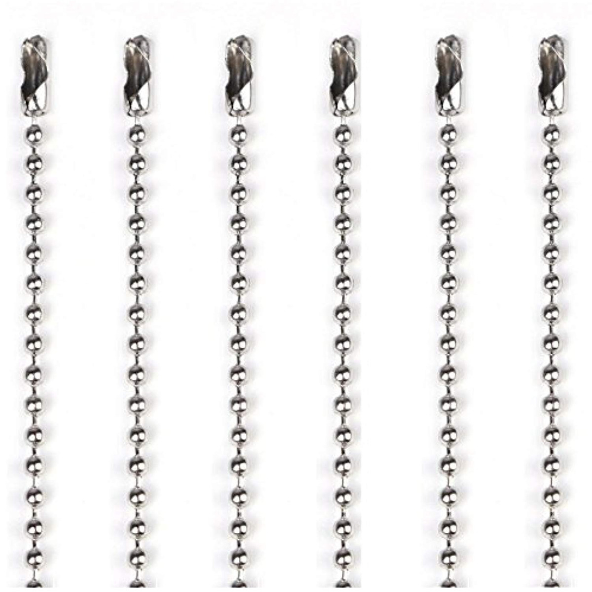 30 Inch Pack Of 10 Brushed Nickel Beaded Ball Chain With Connector Pull Chain Extension 
