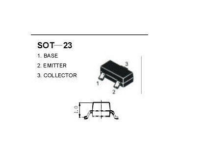 10x 2n3904 Mmbt3904 Transistor Smd Sot-23 Complemento ...