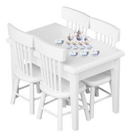 Madera Po Mueble Mesa Comedor Silla De Set 112 Té CBdxore