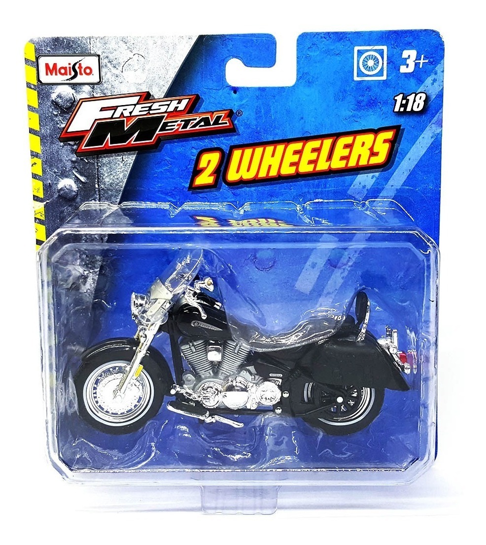 Yamaha Road Star silverado negro escala 1:18 moto modelo de maisto