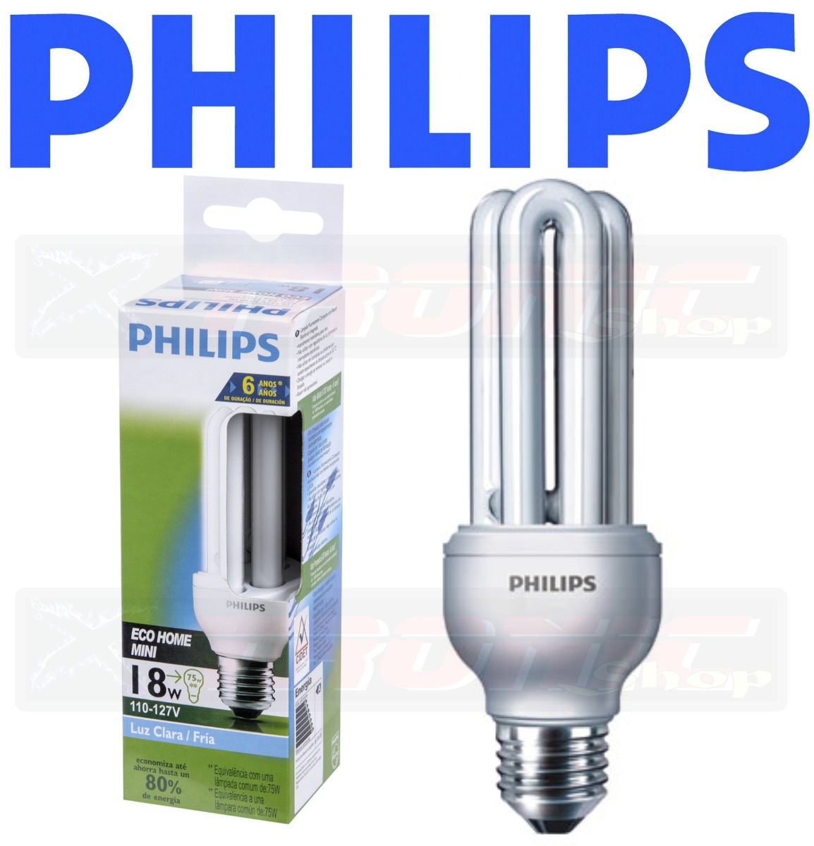 12 Lâmpadas Philips Eletrônica Fluorescente 18w Branca