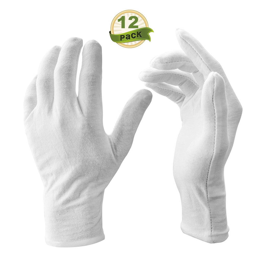 Amuzocity 1 Par de Guantes de Costura Blanco Verde De Forma Ajustada Espec/íficamente Dise/ñados para Quilters M/áquina