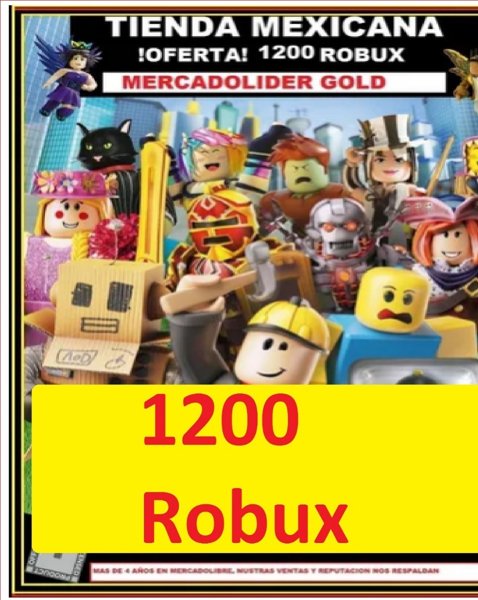 1200 Robux En Roblox Entrega Inmedita Tienda Mx 199 99 En