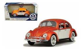 coche modelo 1:18//GreenLight Collectibles VW Escarabajo Gulf #54 azul claro//naranja