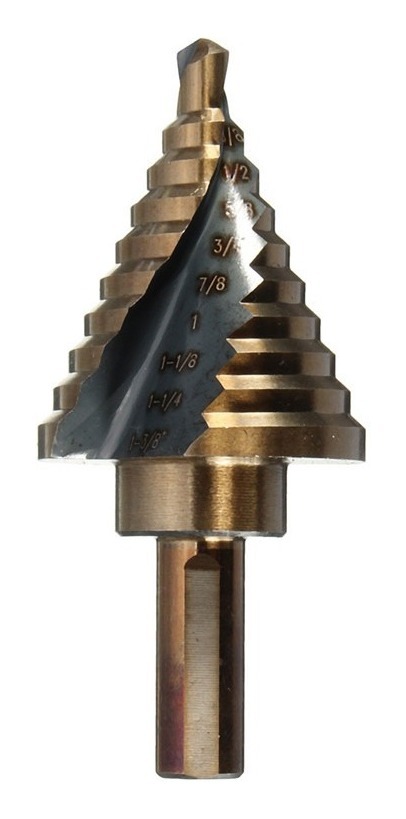 14 1 3 8 Espiral Hex Shank Hss Titanium Step Drill Bit R