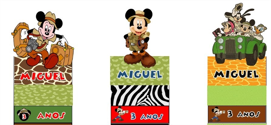 15 Porta Bis Duplo Mickey Safari Personalizado R 2300 Em Mercado