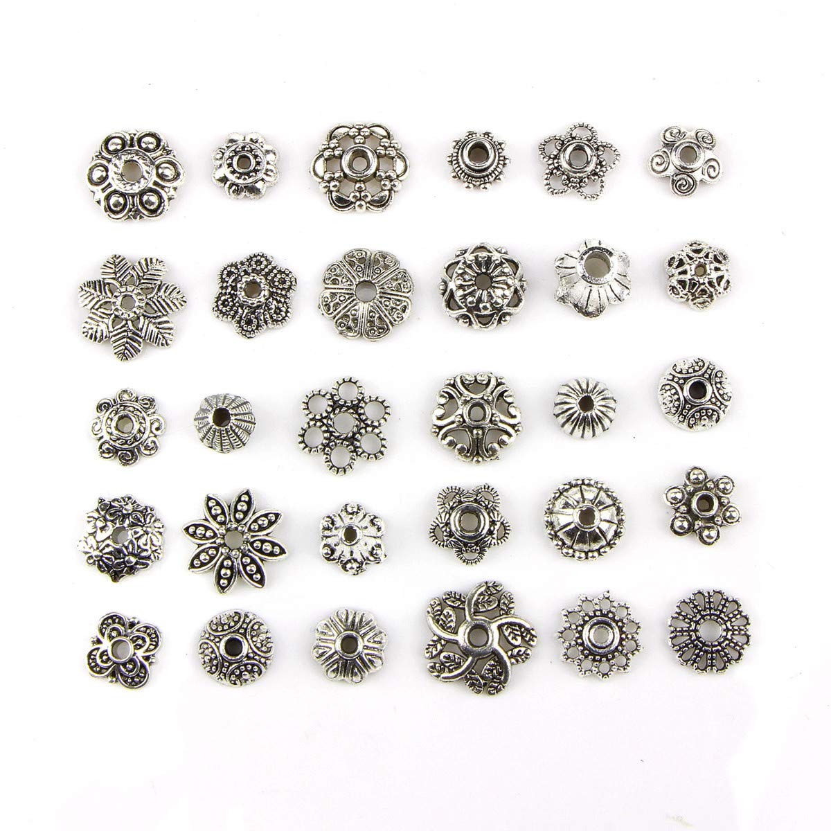20 X 15mm Espaciador Granos de Metal Ala De Plata Tibetana