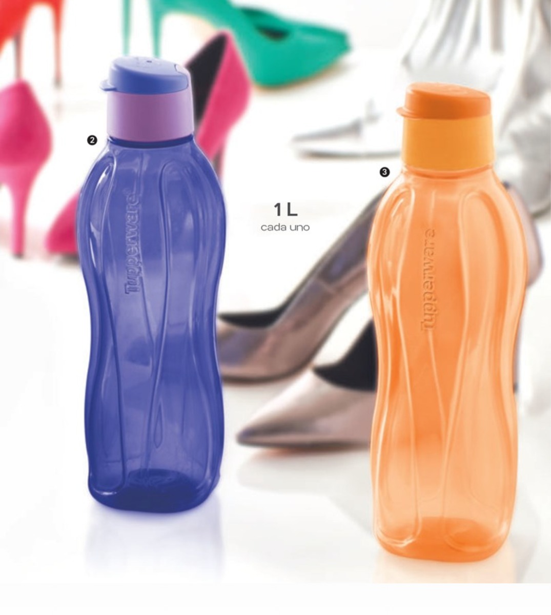 Botellas Para Agua Economicas 2 Botellas De Agua Eco Twist De 1 L Tupperware Envío Incluid - $ 430.00