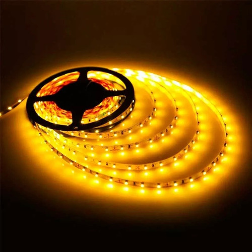 2 Fita Led 5m 3528 Amarelo Ambar Silicone R 40 45 em 