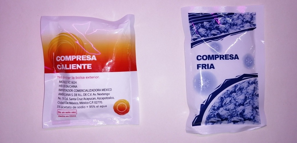 Normal en general digestión 2 Pack, 1 Compresa Fria Y 1 Compresa Caliente Instantanea ...