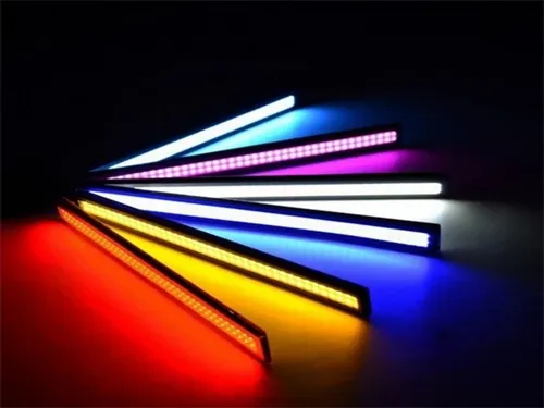 2 Pcs De Tiras Barras Led Cob Drl Varios Colores 17 Cm