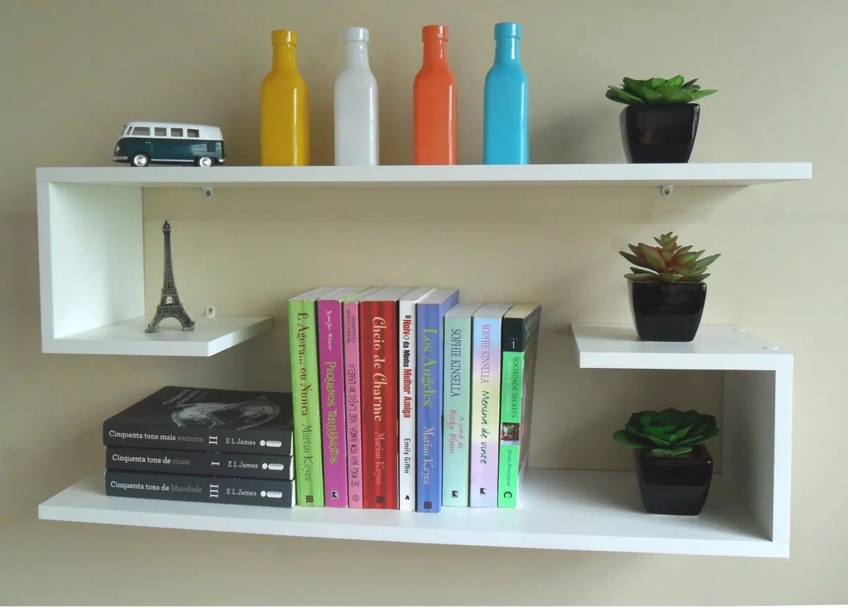 2 Prateleiras J Livros Enfeites 60x15x15cm Mdf Branco Quarto R ~ Enfeites Para Prateleiras De Quarto 2 Prateleiras J Livros Enfeites 60x15x15cm Mdf Branco Quarto R ~ Enfeites Para Prateleiras De Quarto