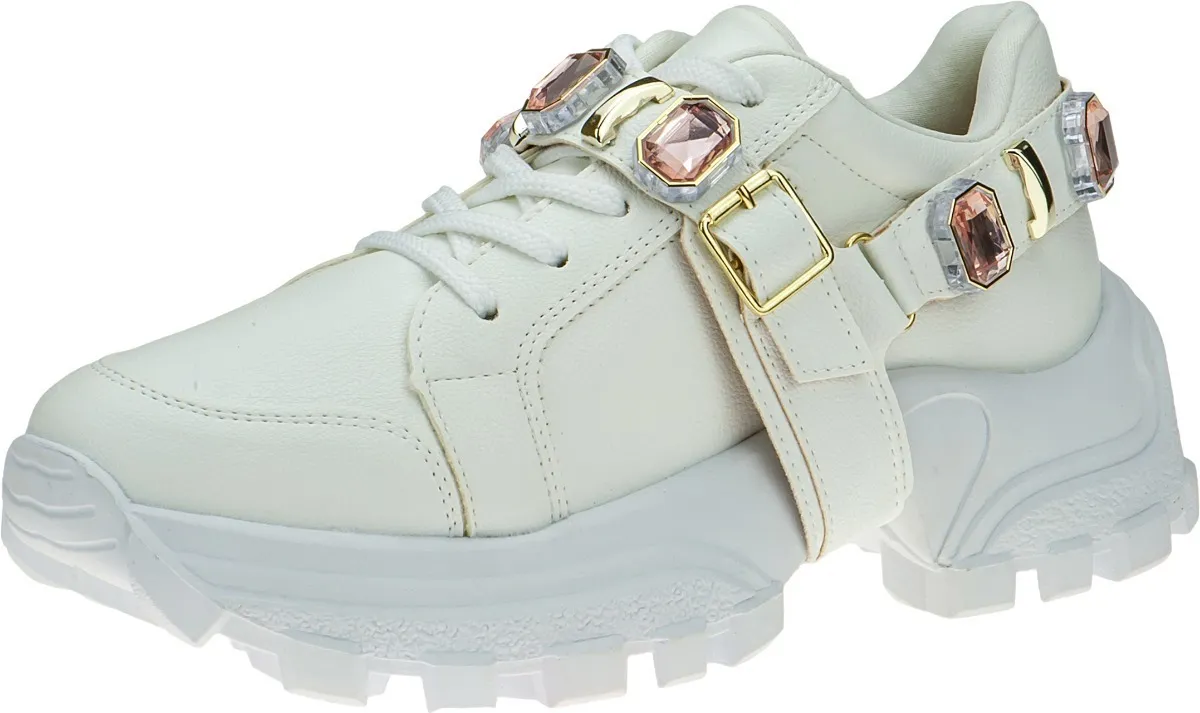 GIGIL.OFICIAL | 2 Tenis Feminino Blogueira Sneakers Pedraria Frete Grátis - R$ 210,00