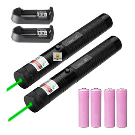 2 X Puntero Laser Verde 303 Recargable + Baterias Regalo