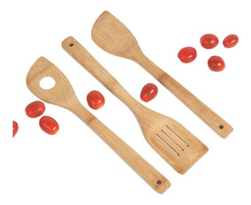 Madera 20 Bambú Utensilios Set Paleta2 1 Cucharas Cocina Pn0Ok8w