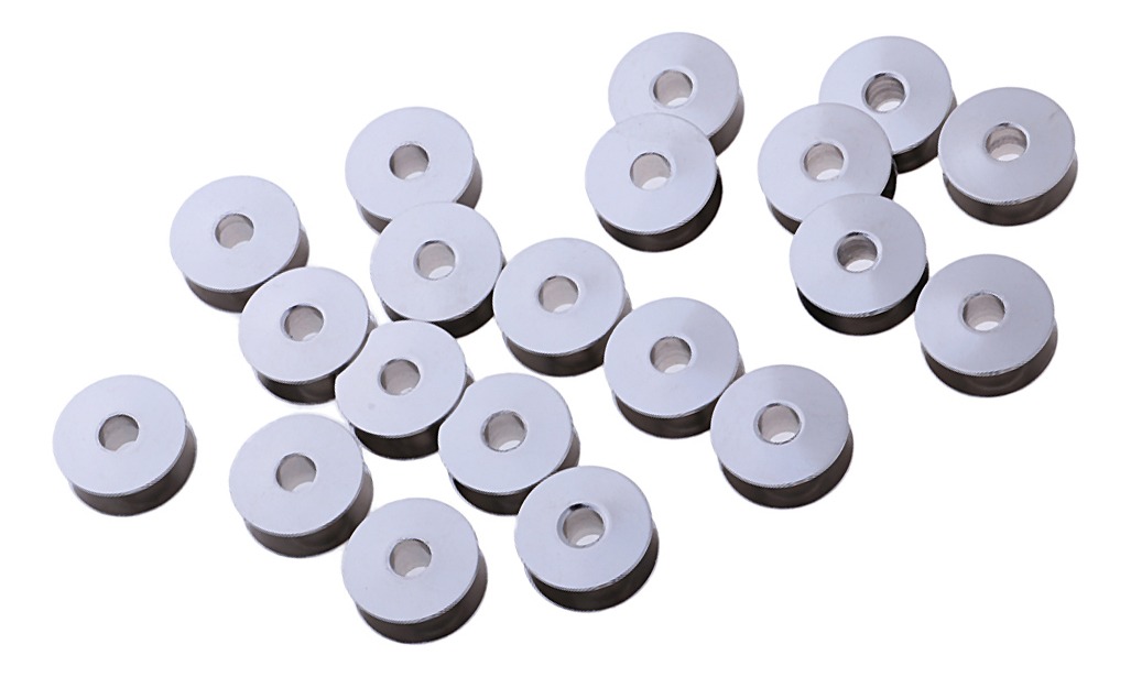 25 X Bobinas de Metal-Máquina de Coser Carrete Universal se adapta a la mayoría de marcas