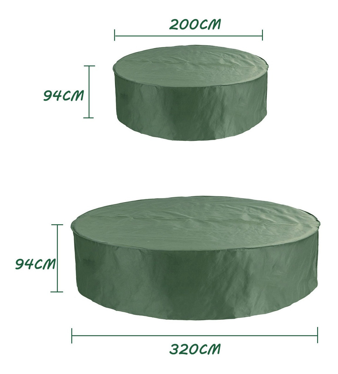 200*94//320*94cm Round Table /& Chair Set 6//8 Cover Outdoor Waterproof Dustproof