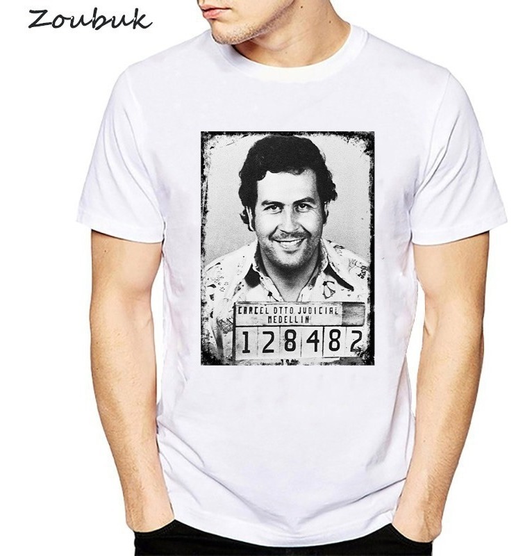 Hombre Hombres Narcos Pablo 2018 Escobar Camiseta Algodón Ve If6gyYbvm7